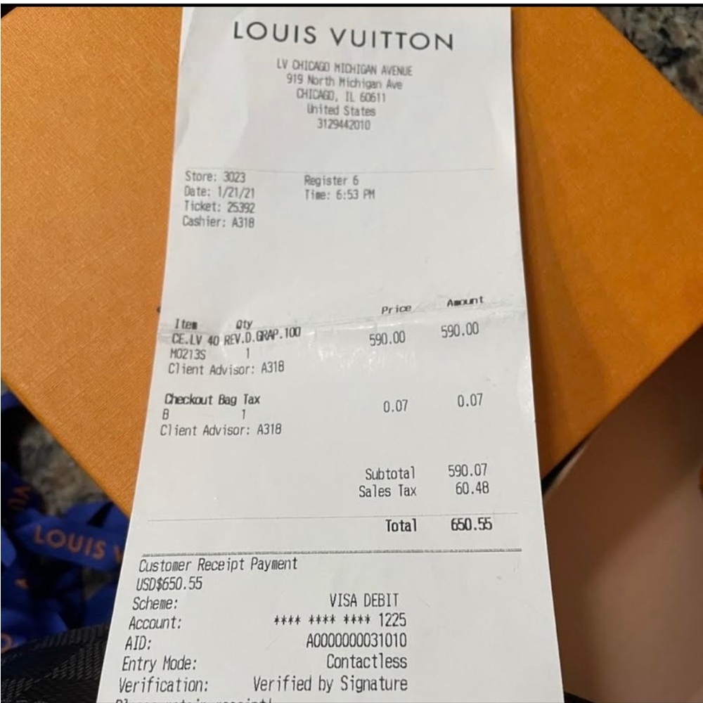 Signature Louis Vuitton reversible Belt. preowned. 100cm - Picture 6 of 8